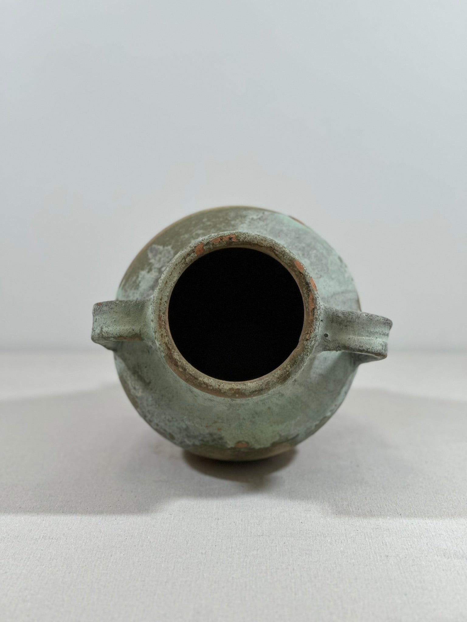 Glazed Two Handled Pot